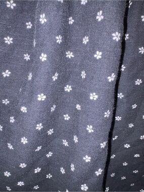 American Eagle Outfitters Black with White Floral Accents Top